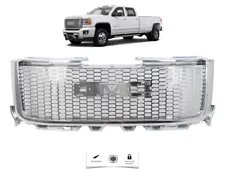 For 2011 2014 GMC Sierra 2500HD 3500HD Front Upper Grill Chrome Factory Style (For: 2011 GMC Denali)