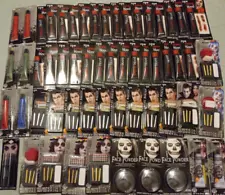 Lot Of 57 Mixed Halloween Makeup Kits Vampire Clown Blood Wounds Creams Etc NEW