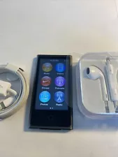 Apple iPod nano 7th Generation Slate (16 GB). NEW BATTERY. Exceptional condition