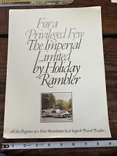 Vintage Holiday Rambler Imperial Limited Travel Trailer Dealer Booklet