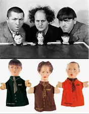 STOOGES COPYS OF PUPPET ADS FOR LARRY, MOE & NEW- CURLY FOR SALE CIRCA 1930'S