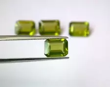 6*4mm Octagon Cut Natural Green Peridot Loose Gemstone for sale 5-100 pcs