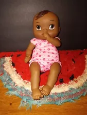 Baby Alive Luv N Snuggle Doll Thumb Sucker Brown African American Skin 12" 2013