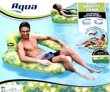 Aqua Zero Gravity Pool Chair Lounge, Inflatable Pool Chair, Adjustable Fit Seat