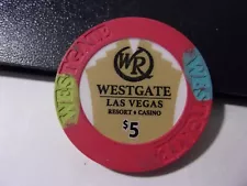 WESTGATE RESORT CASINO $5 hotel casino gaming poker chip - Las Vegas, NV