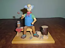 Vintage Wood Woodcutter Eating Lunch SMOKER Incense Burner Germany?