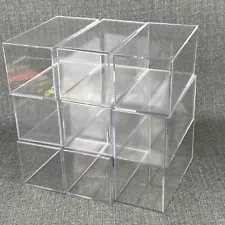 Acrylic Display Cases lot of 9 Size: 8"x4"x4" made in USA