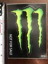 1X Monster Energy Drink Taurine Caffeine Green Promo STICKER Not For Sale 0916