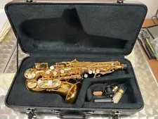 Prestini Curved Soprano saxophone gold lacquer