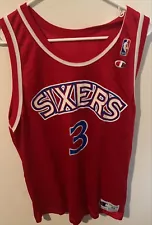 Men’s Champion Allen Iverson Rookie Jersey Size 48 XLarge Vintage