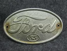 Ford 85 Oval Embossed 1938-1939 Metal RARE Emblem Original USA VTG