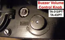 TA-312/PT TA-43/PT TA-312A/PT BZ-23/PT buzzer round control knob