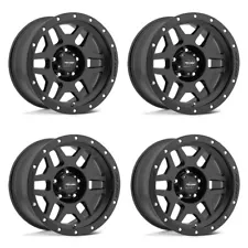 Set 4 18" Pro Comp PA41 Phaser Satin Black 18x9 Wheels 8x170 0mm For Ford Rims