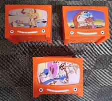 Lot of 3 Empty Nickelodeon TV Series Collectible Mini TV Boxes for Figurines