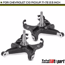 2x 2.5Inch Drop Spindles Lower Suspension for Chevy C10 Pickup RWD Front Side