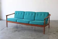 Danish Mid Century Modern Teak Sofa by Folke Ohlsson for Dux Model 72-S