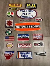 Vintage Motorcycle MX embroidered patches/ Retro racer/70's MX