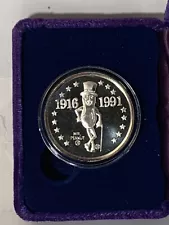 Vintage 1991 Mr Peanut 999 Pure Silver Coin . Limited Edition 75th Anniversary