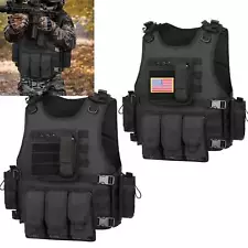 Military Tactical Molle Vest Combat Assault US Army 10x12" Plate Carrier XL-4XL