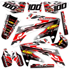 2008 HONDA CRF 450 R DIRT BIKE GRAPHICS KIT MOTOCROSS JET FIGHTER : RED / GRAY