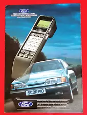 1988-90 FORD CELLULAR CAR PHONES Sales Brochure - Very Good Condition