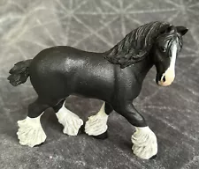 Papo Black Shire Horse 2008 0511 Retired Toy Figure 5"