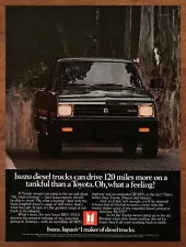 1982 Isuzu Diesel Pickup Truck Vintage Print Ad/Poster Car Man Cave Wall Art 80s