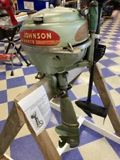 Vintage 1946 Johnson HD-25 2.5hp Horsepower 1.5 Stroke Sea Horse Outboard Motor