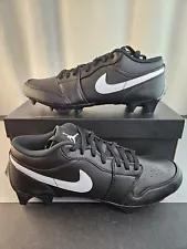 NEW Nike Jordan 1 Low TD Football Cleats Men's Size 12.5 FJ6245-001 ALL BLACK