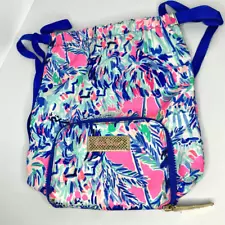 Lilly Pulitzer Womens Multicolor Beach Cabana Cocktail Convertible Backpack OS