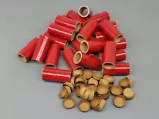 25pc M80 Fireworks Gloss Red Pyro Tubes and End Plugs 9/16" x 1-1/2" x 1/16"