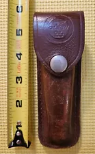 Olsen 'Ok' Brand Leather Sheath for Folding Knife