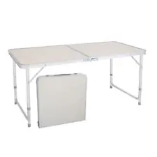 Portable Aluminum Folding Table 4' Camping Dinner Table for Family Party