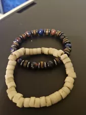 Bracelets X2 Mens Beaded 20