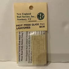 HO New England Rail Service Prism Glass for Lavatories Detail Kit# 401P