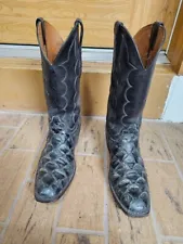 Black Jack Men #680 Pirarucu Fish Boots - 8D - charcoal black