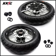 KKE 17 Inch For Suzuki DR650SE 1996-2022 Cush Drive Supermoto Wheels CST Tires