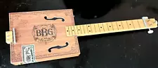 BBG #5 Acoustic or Electric Blues Box Guitar 3 STRING Slide Cigar Box Guitar