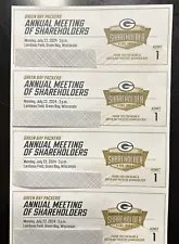 2024 Green Bay Packers Shareholder Meeting 4 tickets + Letter