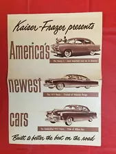 1951 KAISER-FRAZER "KAISER-FRAZER-HENRY J" Car Dealer Sales Brochure