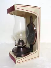 Vintage NEW 11" Lamplight Farms Wall Mount Oil Kerosene Lamp USA NEVER USED MINT