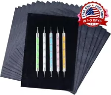 200 Sheets Carbon Paper Black Graphite Paper Transfer Tracing Paper and 5 Pieces