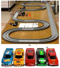 1993 UNUSED TYCO TCR Slotless Slot Car Total Control RACE SET 20ft + 6 Vehicles!