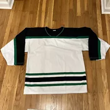 Vtg Dallas Minnesota North Stars Athletic Knit Blank Jersey Sz L