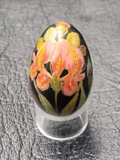 Ukrainian Hand Painted Wooden Egg Polish Decorative