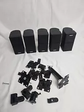 Set of 5 Bose Lifestyle Jewel Mini Double Cube Speakers Acoustimass Black