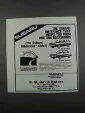 1983 Subaru GL Wagon and GL 4-Door Sedan Ad