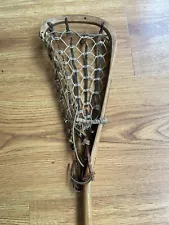 Vintage Hand Carved Patterson Lacrosse Stick 44” Tuscarora Indians 1980s