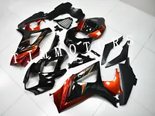 For GSXR1000 2007-2008 Orange Black ABS Injection Mold Bodywork Fairing Kit Cowl