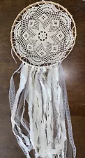 Tan Large Handmade Dream Catcher Lace Crochet Dreamcatcher Home Decor